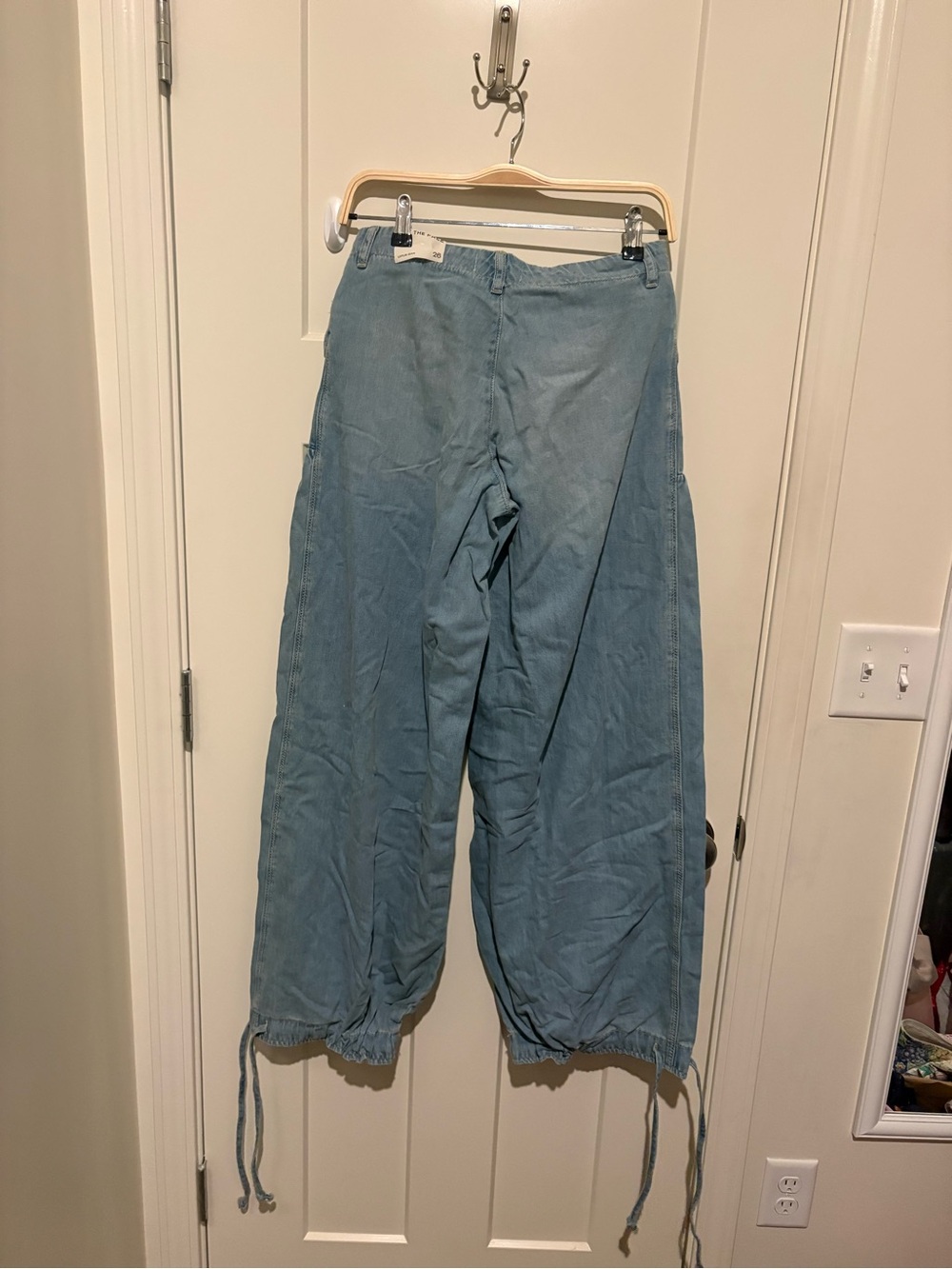 Free People We The Free Lotus Balloon Jeans Size 26 Color: Bijou Blue NWT - Picture 5 of 8